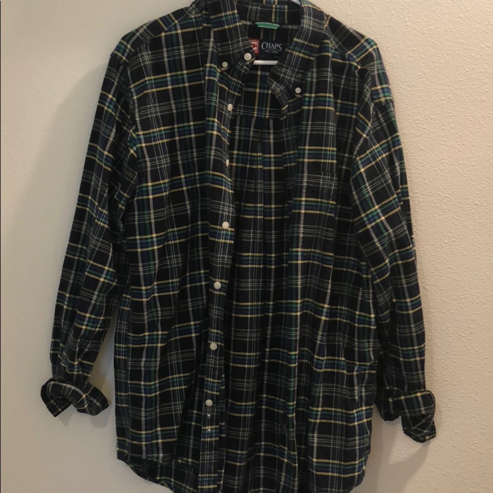 Chaps Button down plaid.